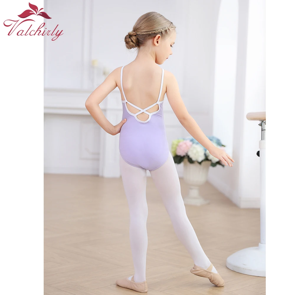 New Girls Ballet Leotard Dancewear Camisole Jumpsuit Cotton White Clothing for Practice