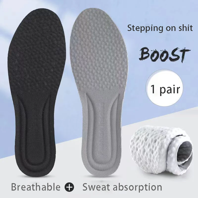 1 Pair Orthopedic Memory Foam Sport Insoles For Shoes Sole Cushion Running Comfortable and breathable  Deodorization PU Soft Pad