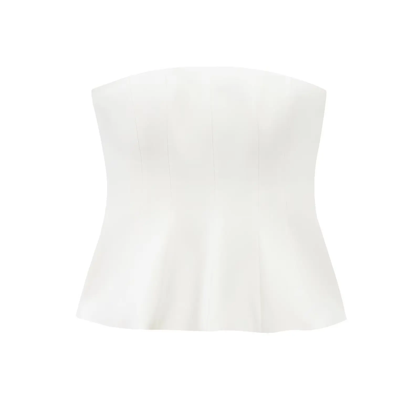 2025 봄 새로운 솔리드 Strapless 탑 여성 Ruched 짧은 탑 여성 섹시한 백 레스 코르셋 탑 귀여운 우아한 여성 파티 탑스