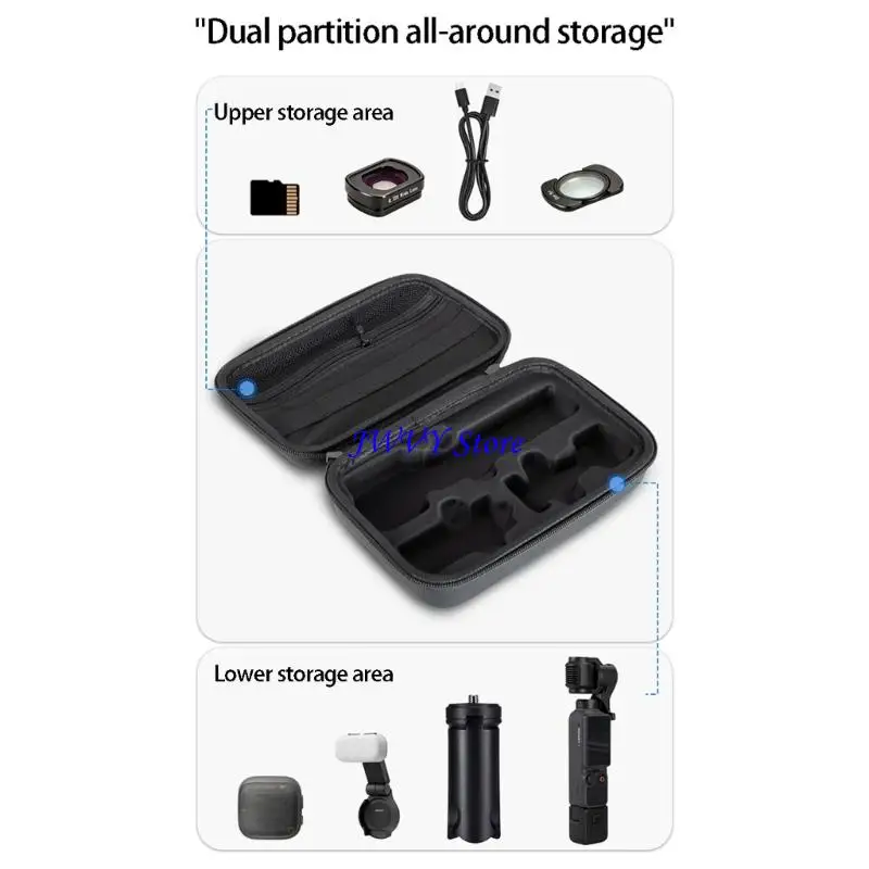 573A Compactly Travel Storage Bag For Pocket 4 Gimbals Camera And Small Parts