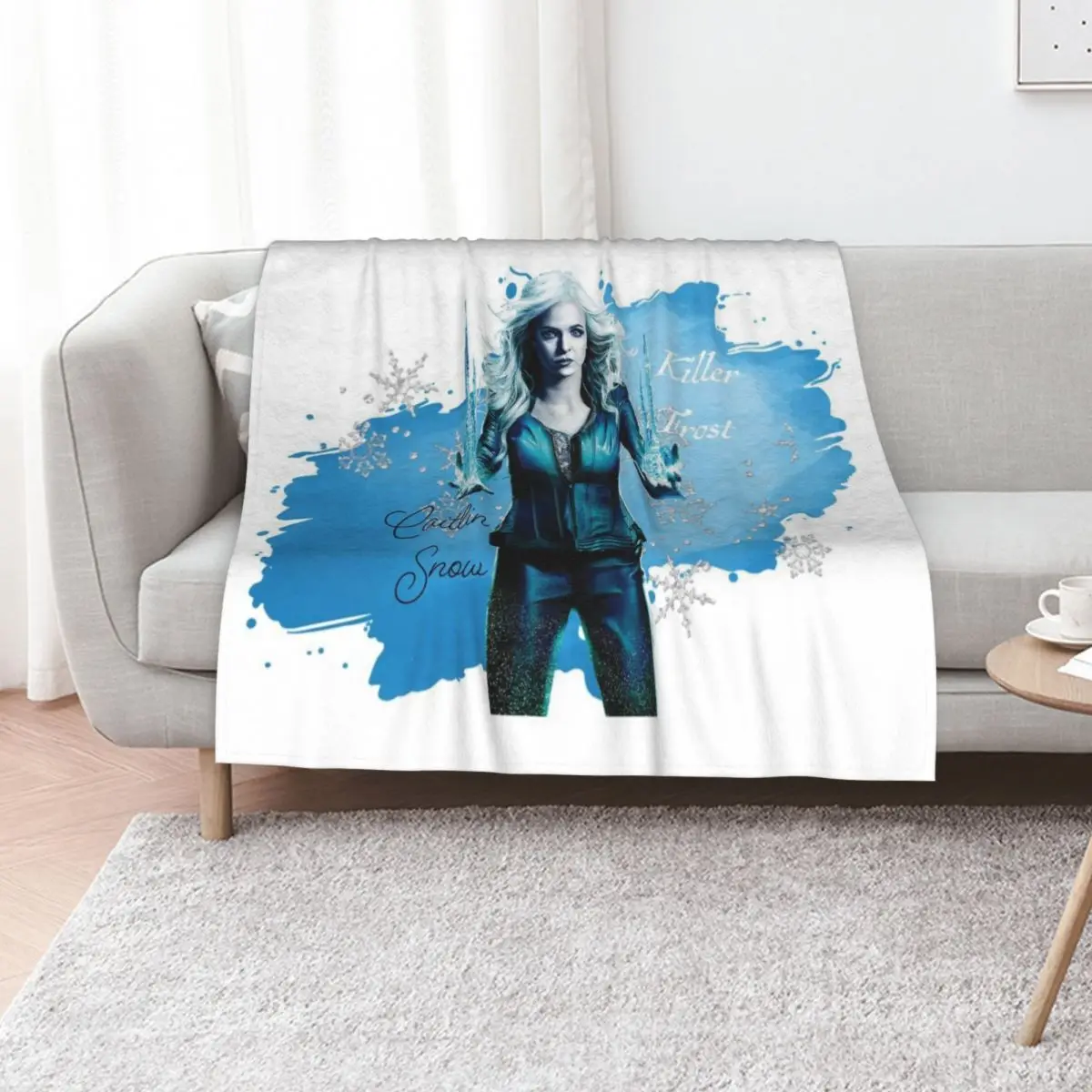 Killer Frost Watercolour Throw Blanket Comforter Cute christmas decoration Sofas Plush Vintage Blankets