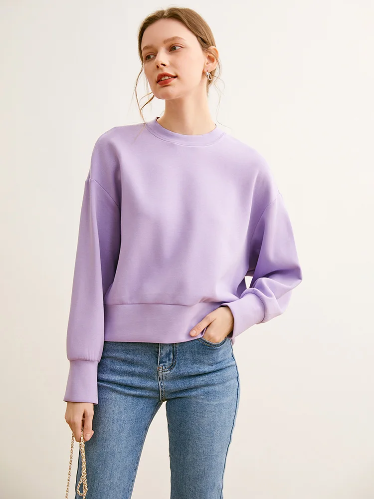 Felpe con cappuccio SuyaDream donna primavera felpe con scollo a v in misto viscosa con spalle scoperte Pullover Basic 2022