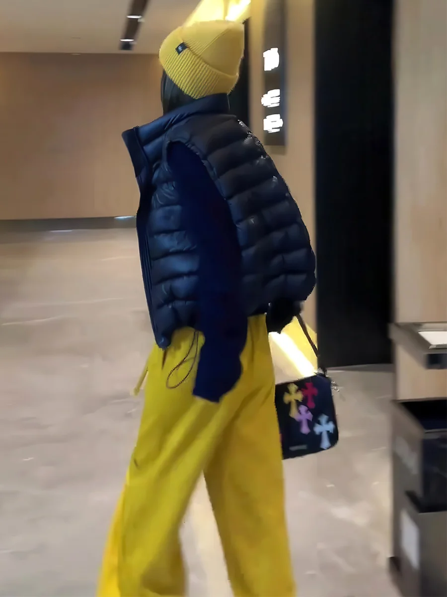 Kamizelka puchowa damska Bla Du, lekka, z wysokim kołnierzem, odzież wierzchnia na jesień i zimę, modna, uniwersalna, ciepła kurtka.