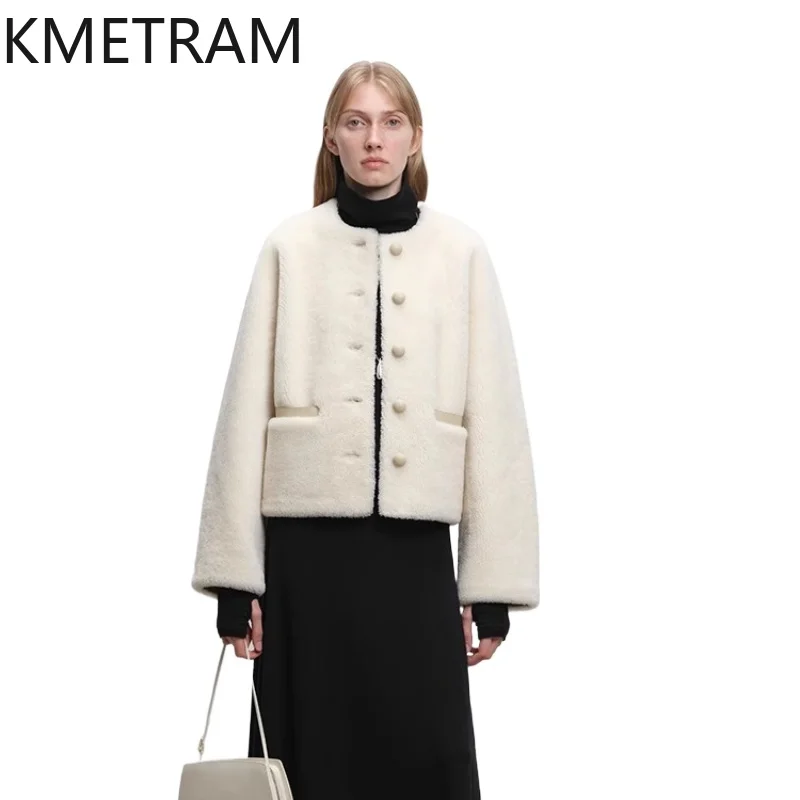 Natural Merino Sheepskin Wool Double Faced Fur Jacket Women Top Quality Short Real Fur Coat Winter Woman Clothing 2025 abrigos