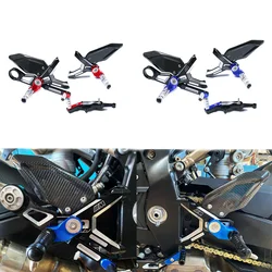 Reposapiés trasero ajustable para motocicleta, pieza de fibra de carbono CNC, para BMW S1000RR, S1000R, M1000RR, 2019, 2020, 2021, 2022, 2023