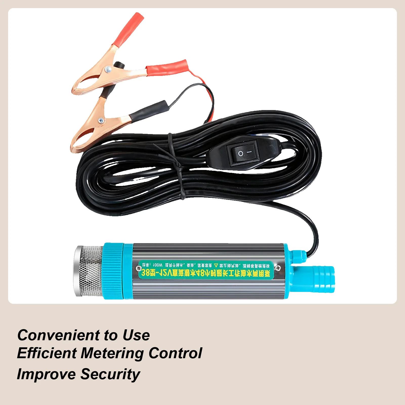 

Submersible Pump Water Oil Barrel Pump 2 Alligator Clips Portable Refueling Tool For Marine Car Boat Truck Agricultural