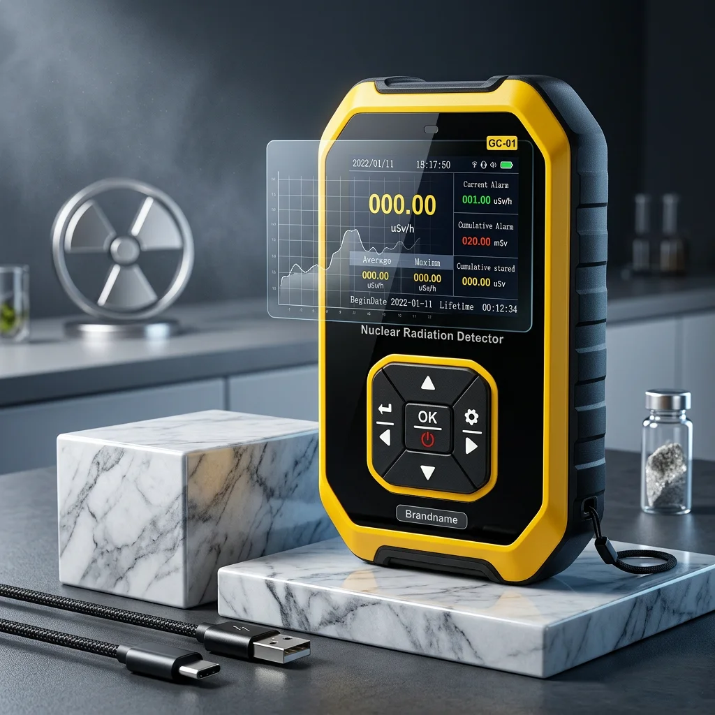 Портативный цифровой счетчик Гейгера HoldPeak GC-01: детектор α, β, γ-излучения, персональный дозиметр, инструмент для проверки с сигнализацией