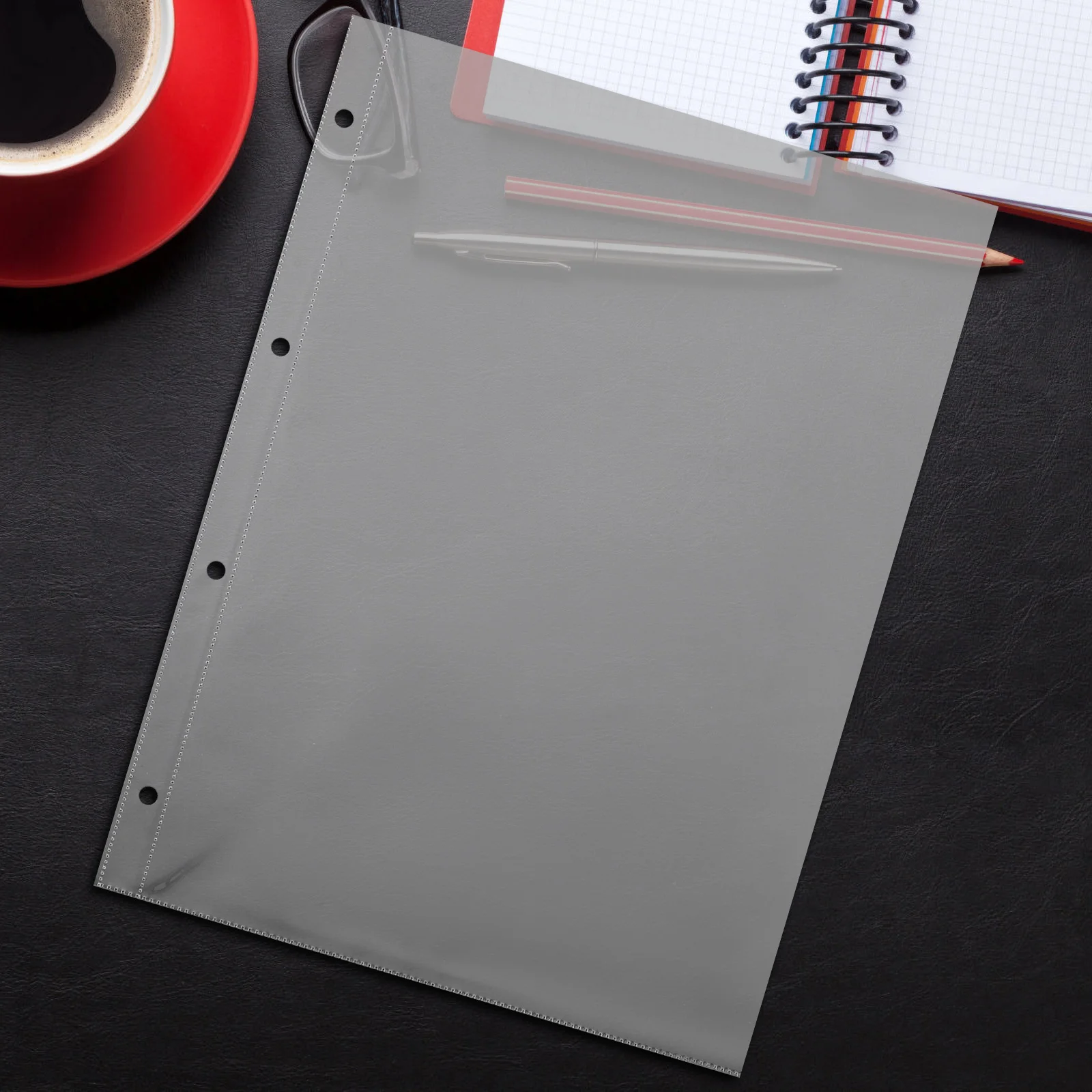 10Pcs Clear Sheet Protectors PP Material Document Protection Waterproof Easy Clean Binder Sleeves Sheet Protectors