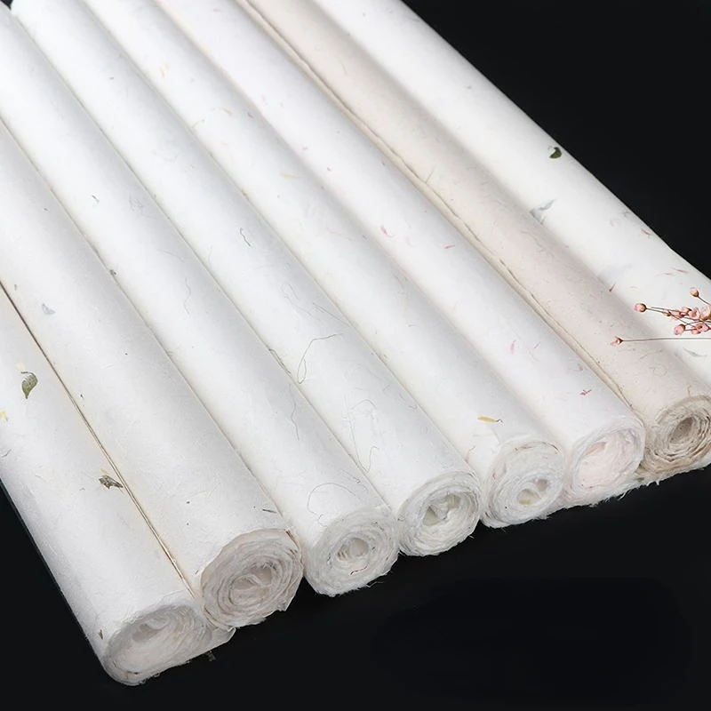 

Half-Ripe Yun Long Xuan Paper Flower Grass Fiber Rice Paper Papier Chinese Brush Calligraphy Drawing Paper Papel Para Dibujar