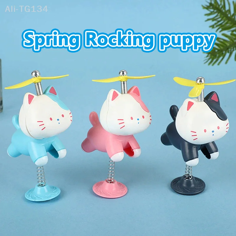 

Car Dashboard Spring Bobblehead Lucky Waving Cat Decor Cute Wobbly Auto Accessory For Windshield Funny Stress Relief Gift