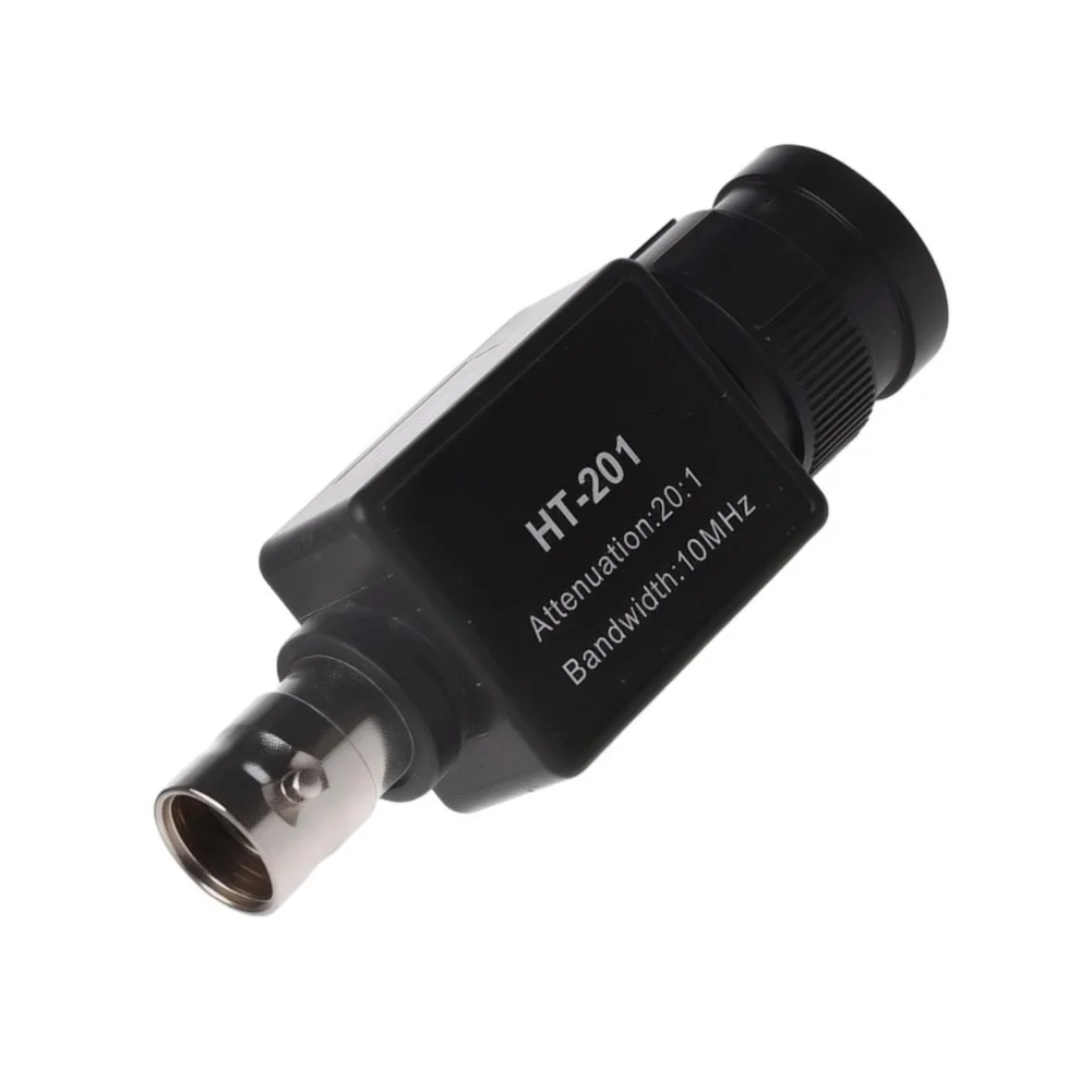 HT201 20:1 Voltage Attenuator 10MHz Bandwidth Metal Black For Oscilloscope Signal Reduction Circuit Debugging Tool Accessory