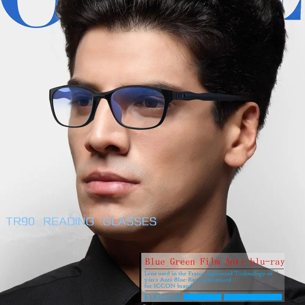 Bendable temples Vision Care Computer Eyeglasses Anti-blue Light Reading Glasses Presbyopia Eyeglasses Presbyopic Eyewear