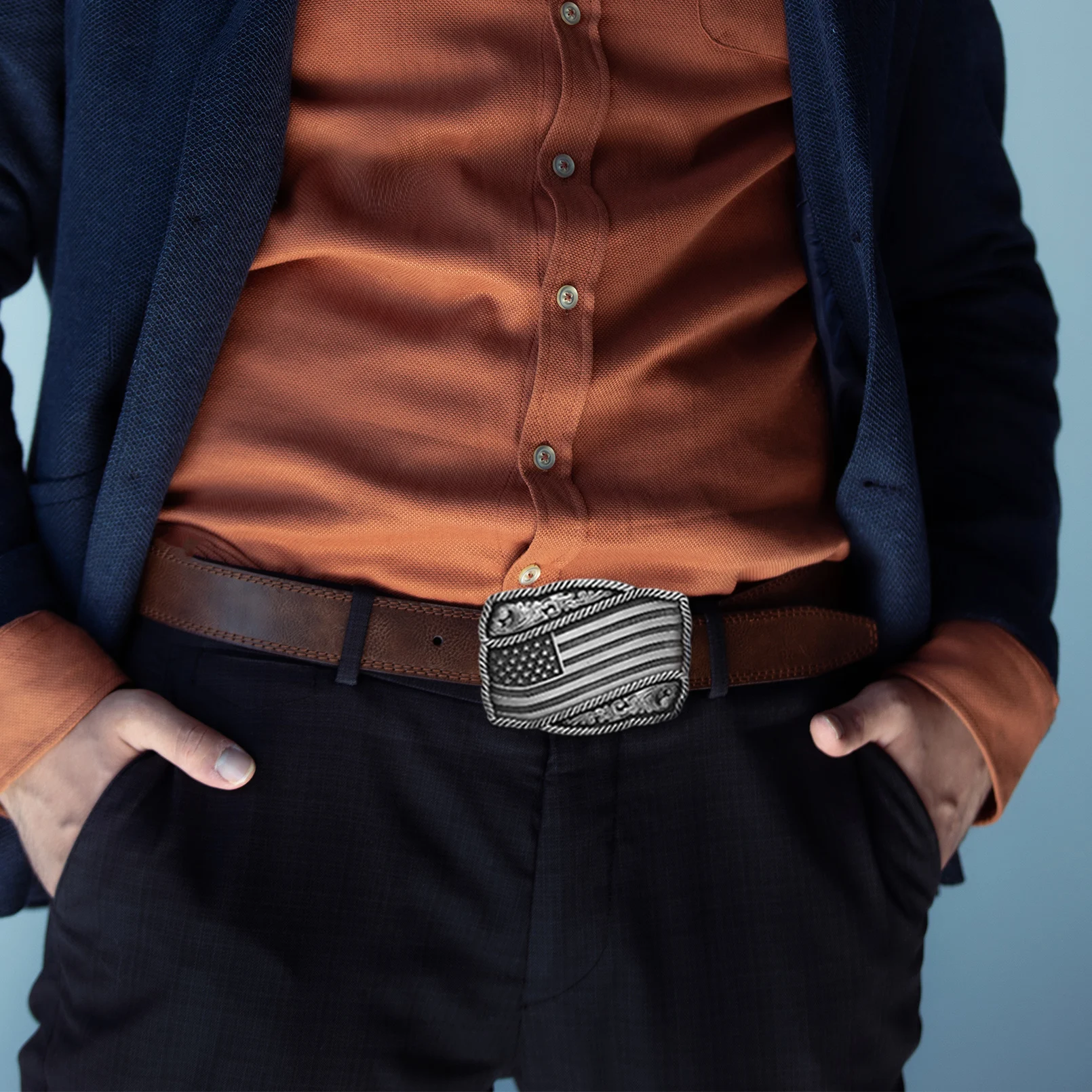 Vintage American Flag เข็มขัดหัวเข็มขัดสําหรับผู้ชายผู้หญิง Western คาวบอย Cowgirl Big Rodeo กวางแกะสลักเข็มขัดหัวเข็มขัดอุปกรณ์เสริมแปลกใหม่