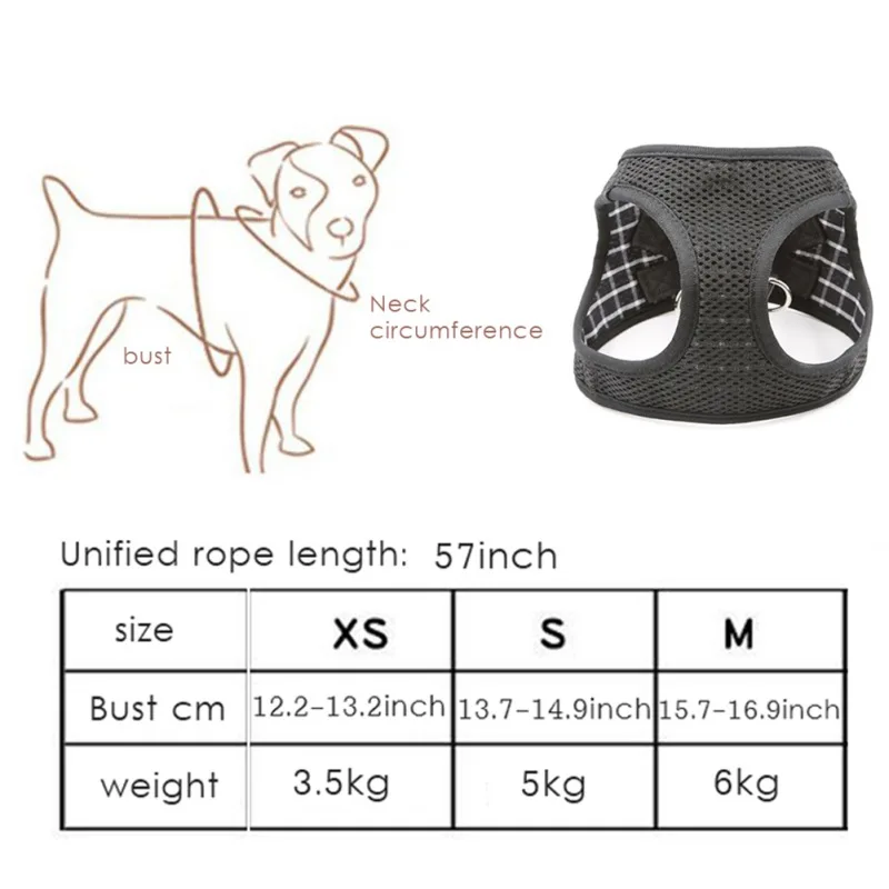 Adjustable Cat Harness Breathable Kitten Harness Leash Set With Bell Bowknot Pet Harness For Cat Dog Puppy Cat Accessories