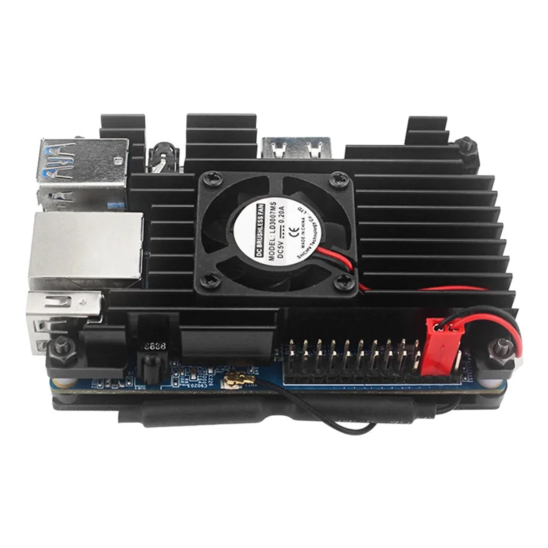 

AU32-For Orange Pi 3 LTS Aluminum Alloy Protective Case with 30X30 Cooling Fan+Thermal Pad Active Passive Cooling Metal Case