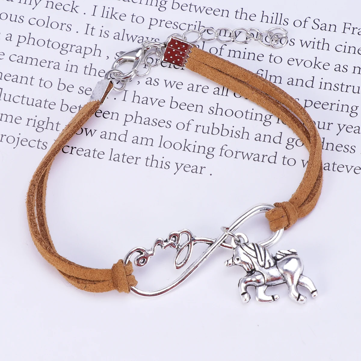 

Handmade Woven Bracelet For Women Men Love Letter Pendant Charm Bangle Safe Skin Gift Jewelry Valentine Mother'S Day