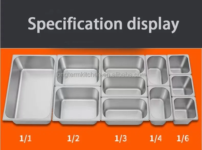 معدات مطبخ المطاعم، معدات البوفيه الكهربائية باين ماري، عرض سخان الطعام لتقديم الطعام