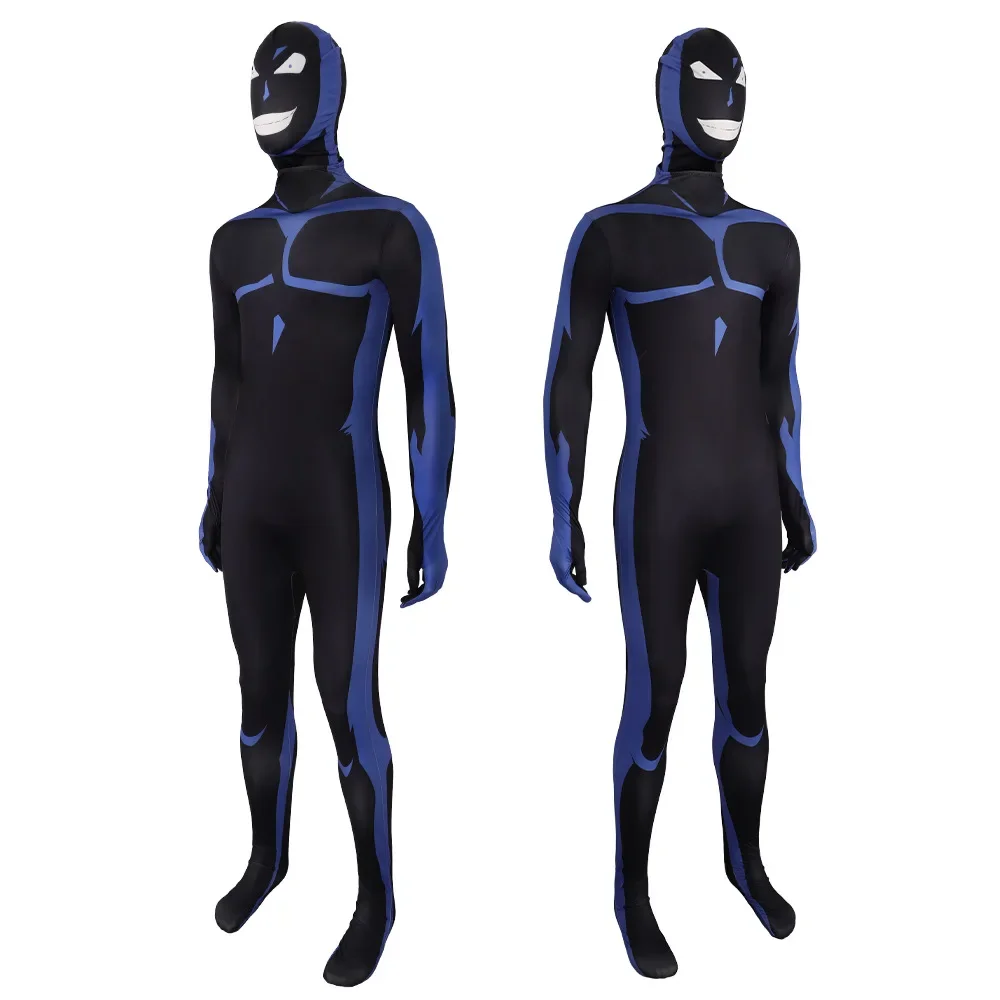 GoodDetective في زي تنكري أسود، السيد الإجرامي إنزاوا، بذلة ضيقة، زي أداء المسرح