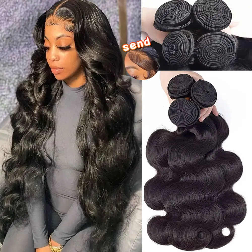 

36 40 Inch Body Wave Bundles 16A 100% Unprocessed Virgin Hair Brazilian Human Hair 4/5Pcs Raw Hair Wave Bundles Extensions