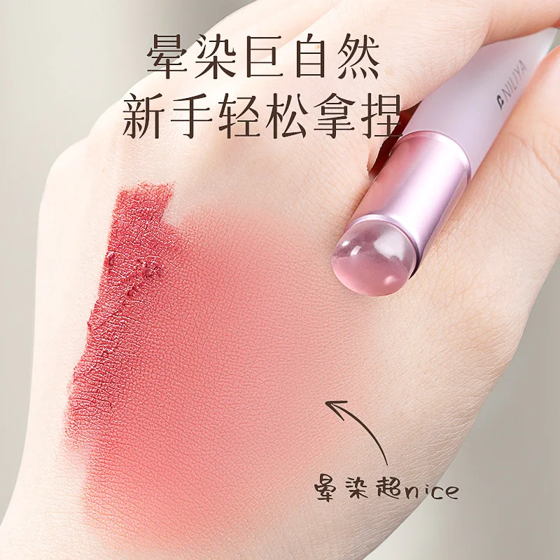 Gradient Color Silicone Lip Brush Pink Purple Portable Q Soft Lip Makeup Brushes With Dustproof Cover Lipstick Concealer Brush