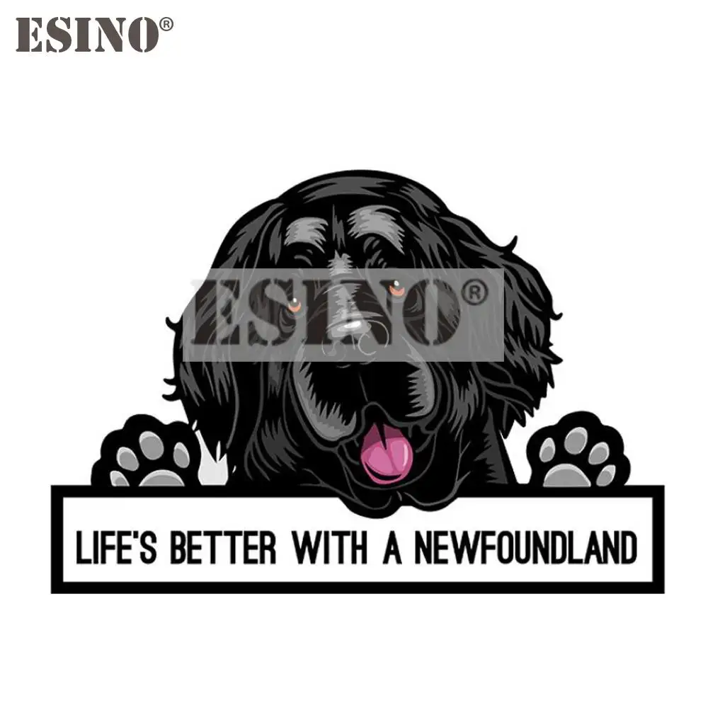 Car Styling Life's Better with a Newfoundland Dog Car Accessory Creative PVC Waterproof Sticker Car Whole Body Vinyl Decal