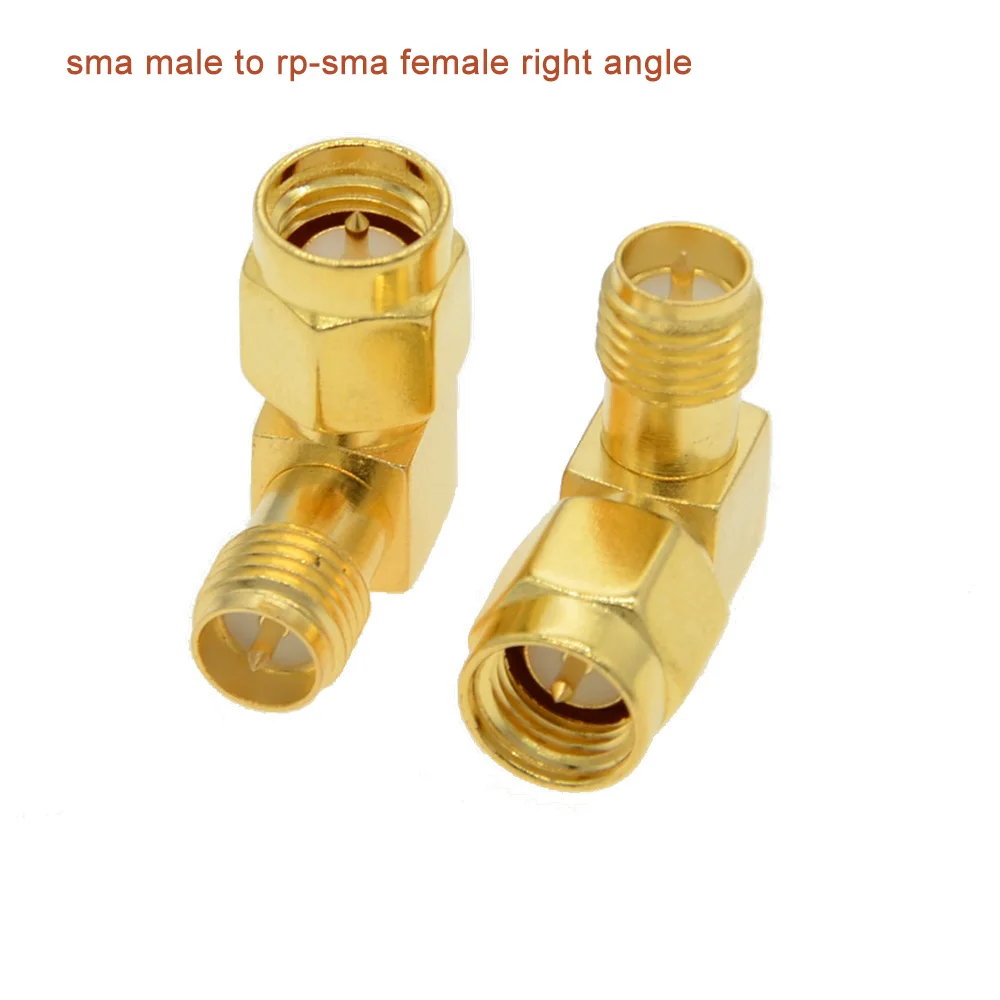 2 PCS/Lot SMA to SMA Connector 90 Degree Right Angle SMA Male to Female Adapter for WIFI Antenna / FPV RF Connector