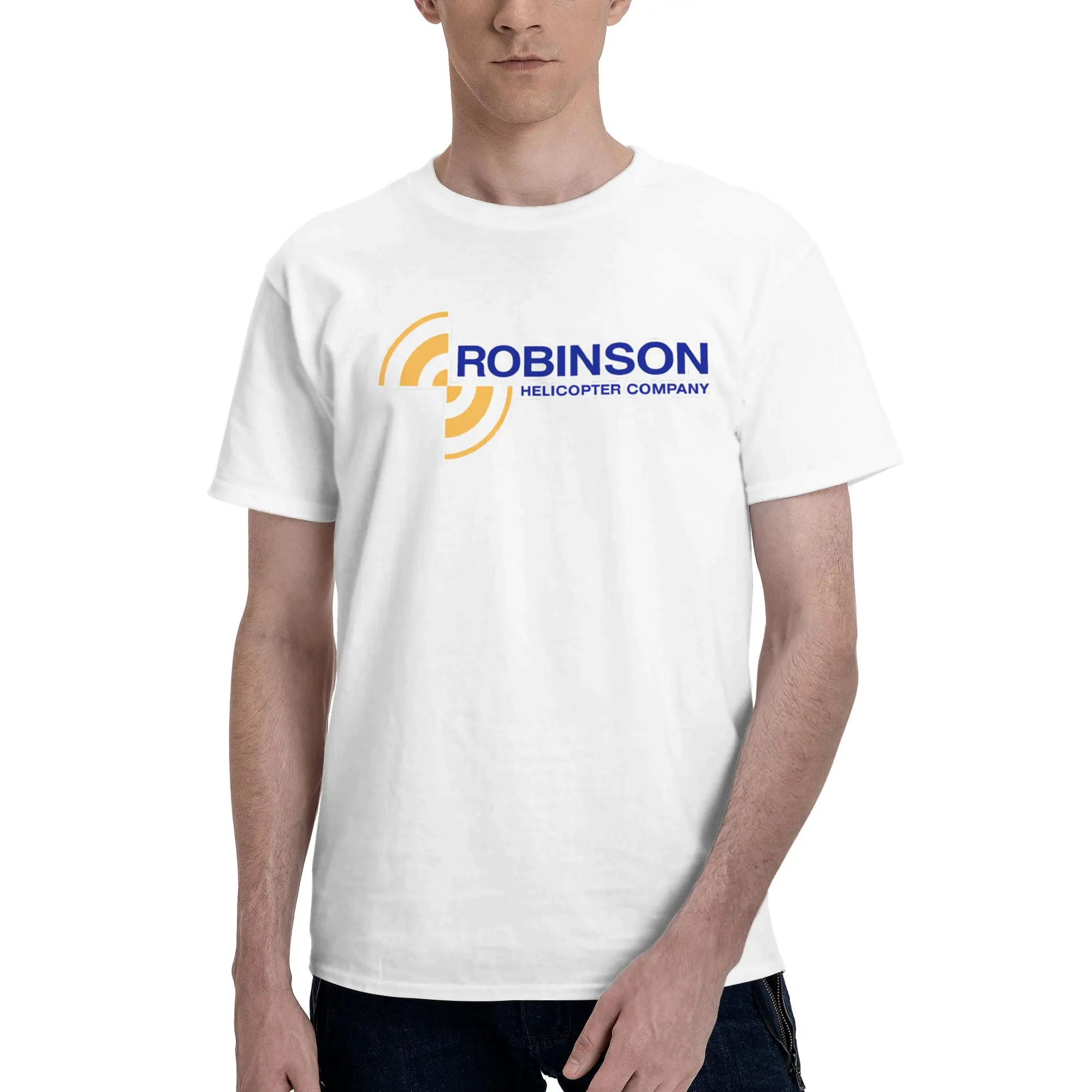ROBINSON HELICOPTERS Couple Style Reversible T-shirt Fresh And Versatile Tees