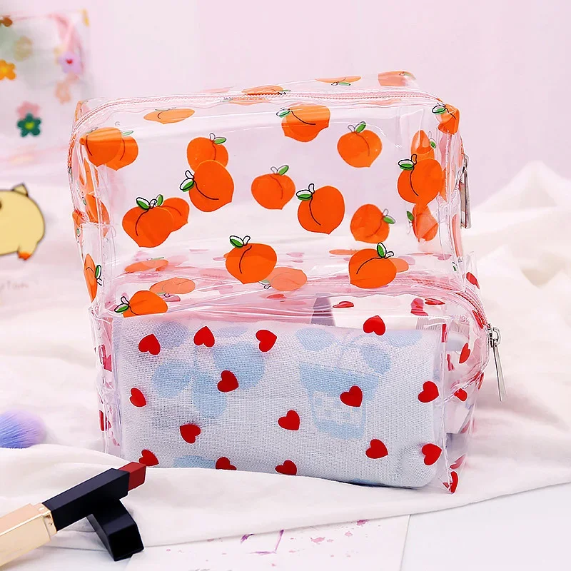 Bolsa de cosméticos transparente para mujer, neceser de viaje al aire libre, impermeable, organizador de maquillaje, estuches de almacenamiento de