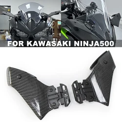 For Kawasaki Ninja 500 400 Ninja500 Ninja400 Motorcycle Side Winglet Kit Spoiler Fairing Rear View Mirror Fixed Wing Kit