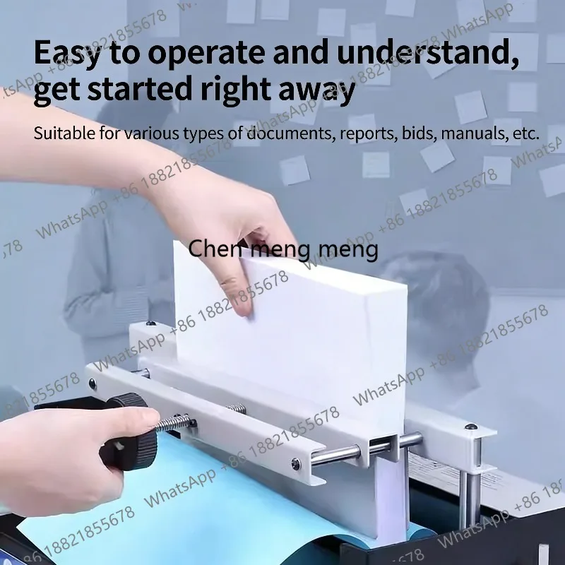 Factory WD-40B Desktop Automatic Hot Melt Glue Binder High-Efficiency Hardcover Book Binding Machine for Office Printing Shop 6