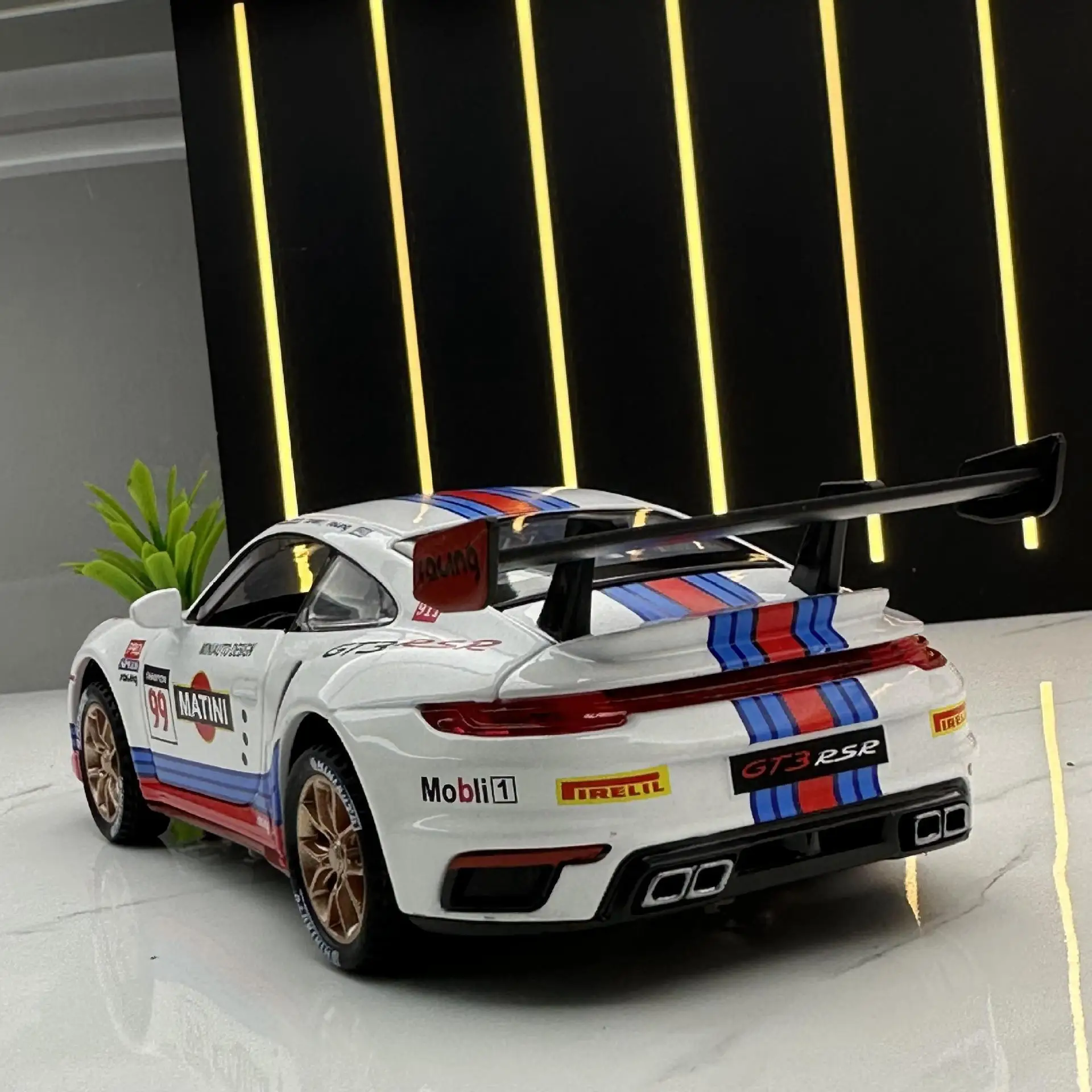 1:32 Porsche 911 GT3 RSR alloy car model simulation car decoration collection gift toy Die casting model boy toy A415