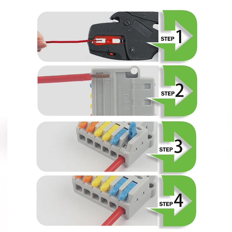 Mini Fast Multiple connection Wire Cable Connector Universal Compact Splitter Conductor Push-in Splicing Home Terminal Block 222