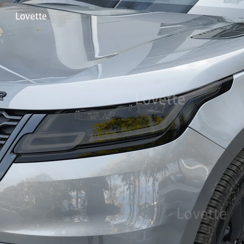 For Range Rover Velar 2017-2025 Car Headlight Front Lamp Protective Film Restoration Transparent Black TPU Sticker  Accessories