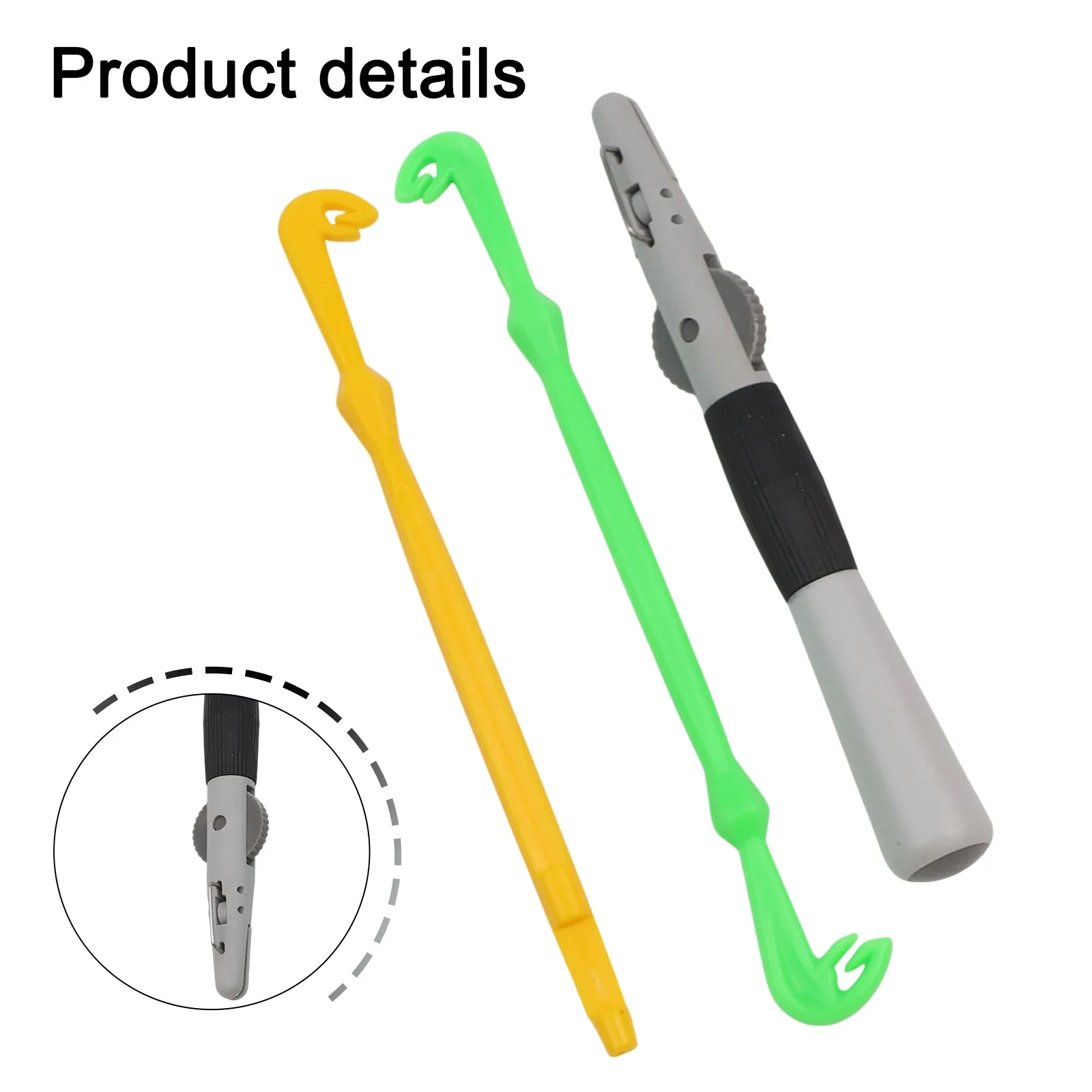 أداة عقدة الصيد المحمولة للصيادين، تصميم برأس مزدوج، سهل الإمساك للخطافات الصغيرة، مريحة للاستخدام في الهواء الطلق