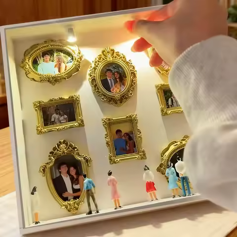 DIY Shadow Box Frame Mini Memory Display Kit Creative Photo Album For Anniversary Unique Romantic Gift Idea