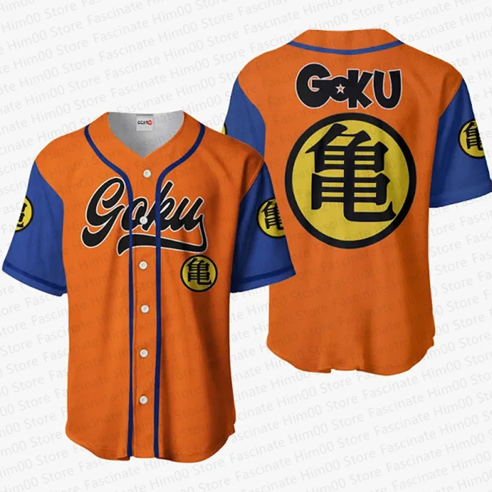 Japanese anime new baseball uniform Tshirt Goku cartoon childrens baseball uniform Mens/girl comic party baseball uniform Tshirt