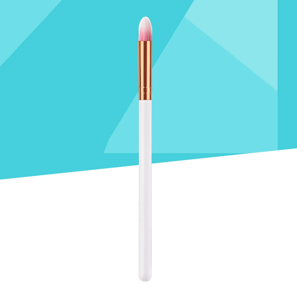 

Premium Nylon Hair White Pink Pearlescent Wooden Handle Makeup Brush Powder Blush Cosmetics Brush Gift for Women Girls