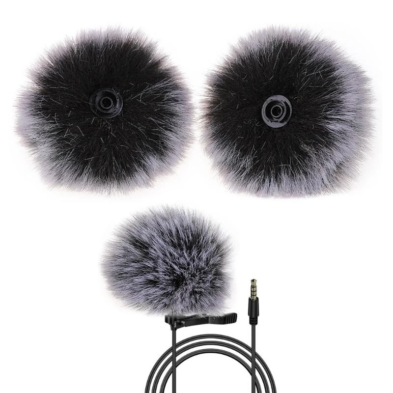 1PC Universal Lavalier Microphone Furry Windscreen Fur Windshield Wind Muff