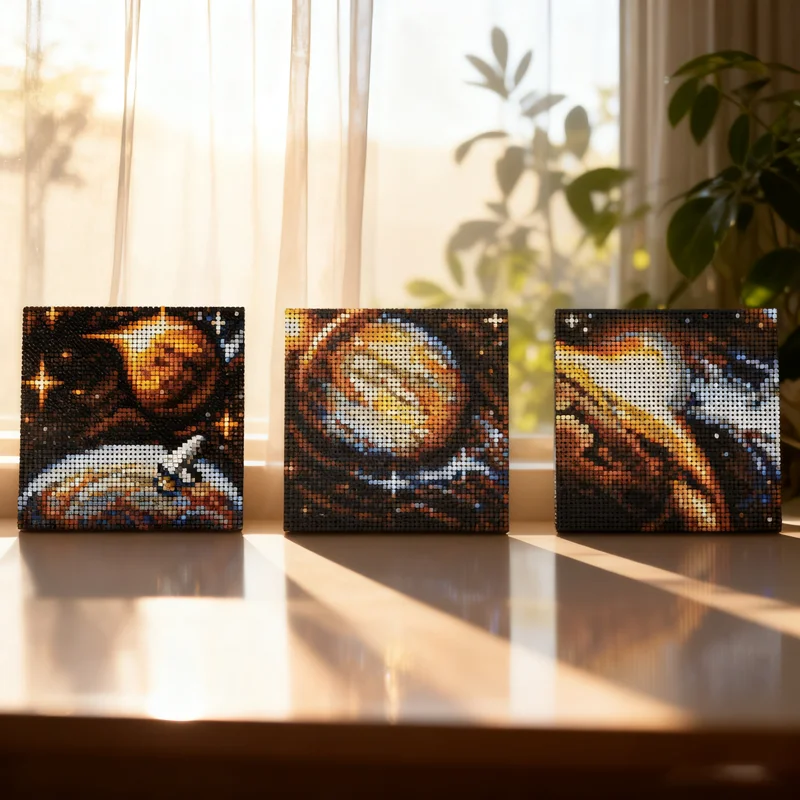 

2930 шт. MOC космический холст альтернативная художественная модель строительные блоки строительство Рождественский подарок DIY кирпичные игрушки детский день рождения