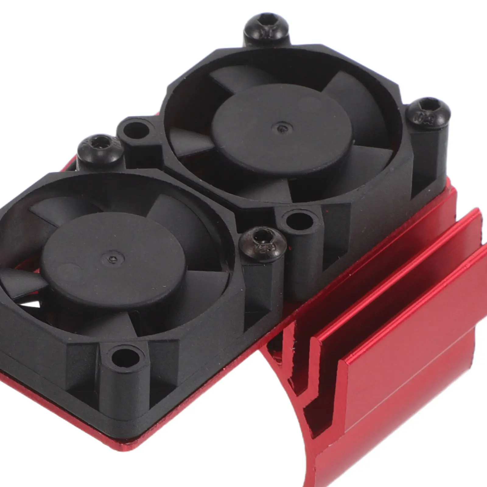 Aluminum Alloy Heatsink Radiator Dual Fan for Climbing Rc Car Motor 540 Brushed 3660 Brushless Cooling Heat Sink Rc Car Truck view 4