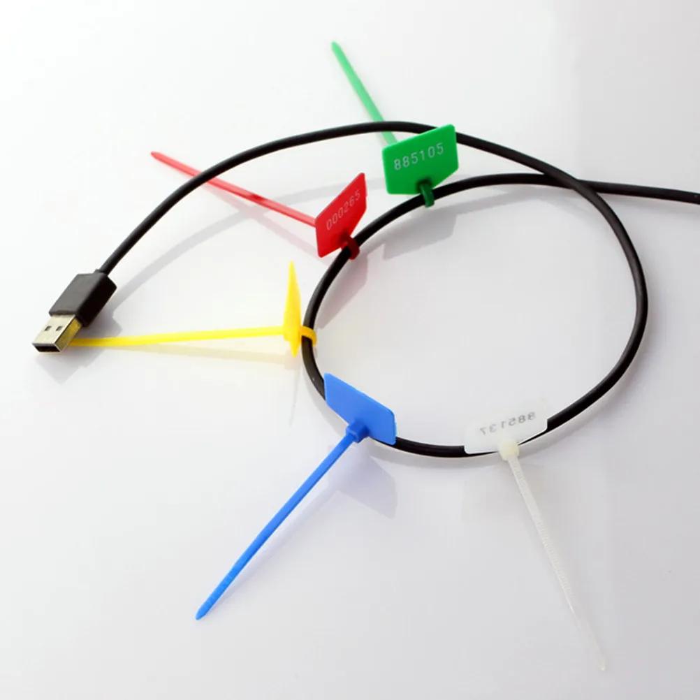 250Pcs 4x150mm Heavy Duty Self-Locking Nylon Cable Ties with Write-on Labels for Home Office Garage Workshop Ethernet Power