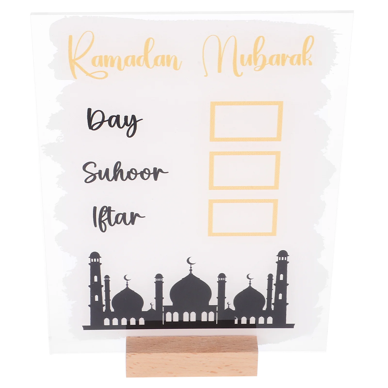 

1Set Handwritten Countdown Desk Calendar Acrylic Month Date Display Decor Perpetual Desktop Countdown for Office Home Eid