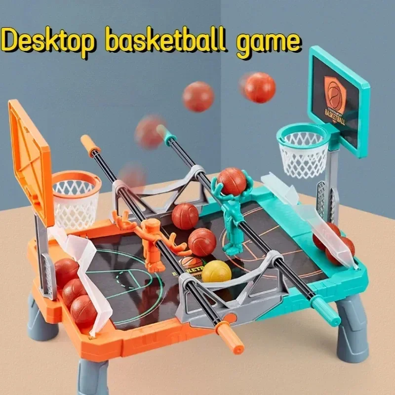 Portable Mini Catapult Basketball Game Two-Player Tabletop Finger Shooting Toy for Kids Adults Family Party