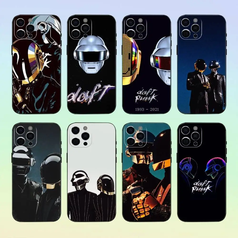 

D-Daft Punk Band Phone Case For iPhone 17, 16,15,14,13,12,11, Others Soft Silicone Black Cover
