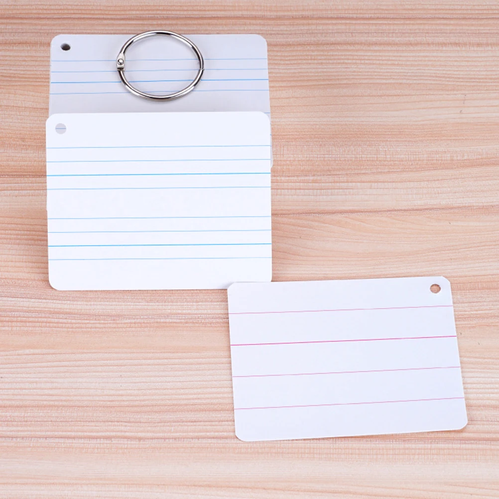 3Pcs Pinyin Card Double-Sided Thickened High-Quality Paper Easy Turn Pages Practical for School Students English Word Blank