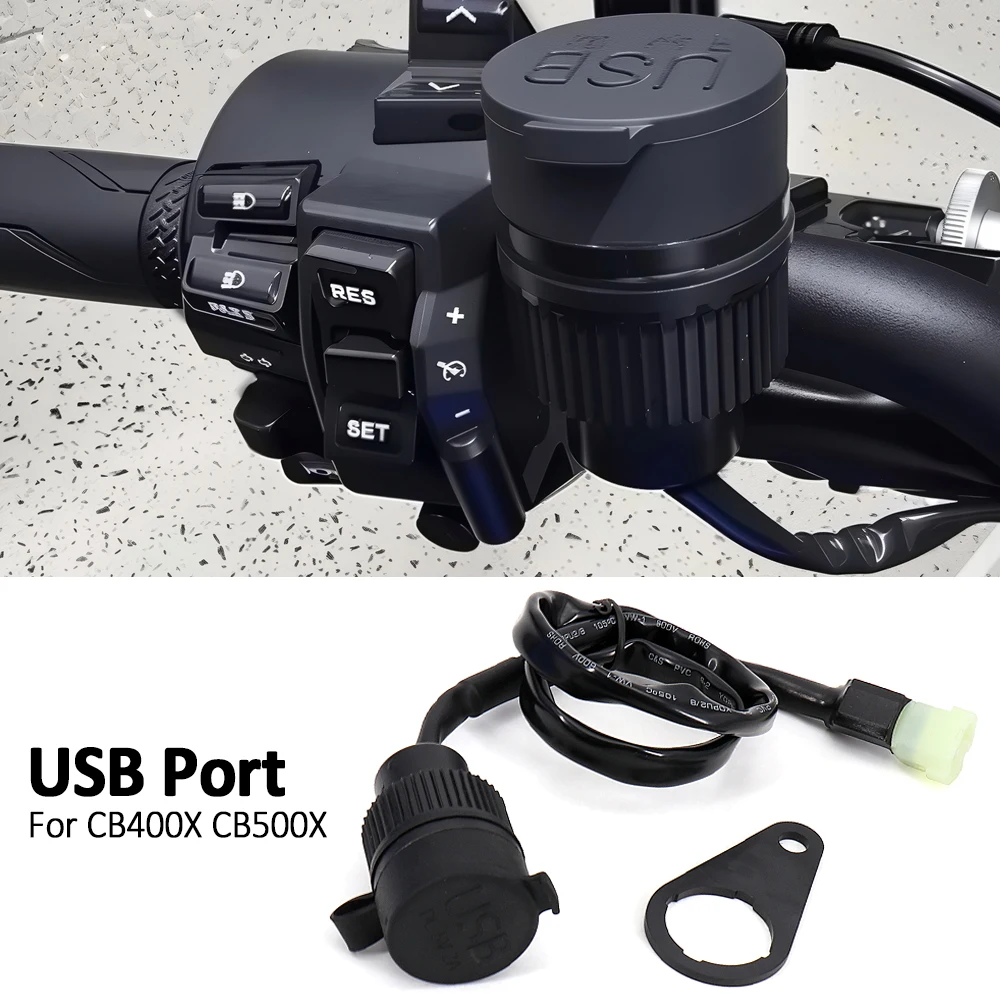 

Motorcycle Accessories Double USB Charger Adapter Socket Converter Fit for Honda CB 400 X 500X CB400X CB500X CB 500 X 400X
