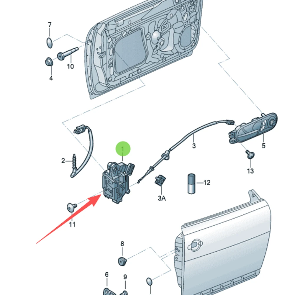 Actuador de cerradura de puerta 5K1837015D 5K1837016D para VW beetle Golf Jetta Polo Sharan Skoda Yeti
