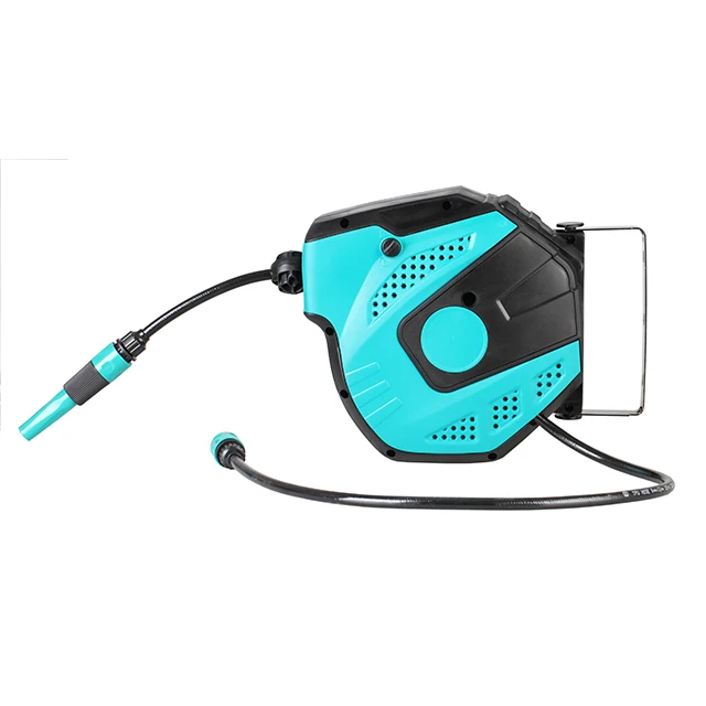 Reinforced Plastic Material 10m Automatic Retractable PU-mesh Water Hose Reel