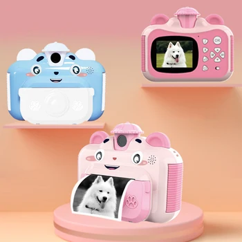 Kids Camera Instant Print 1080P HD Video Photo Camera Toys for Children 32GB Card