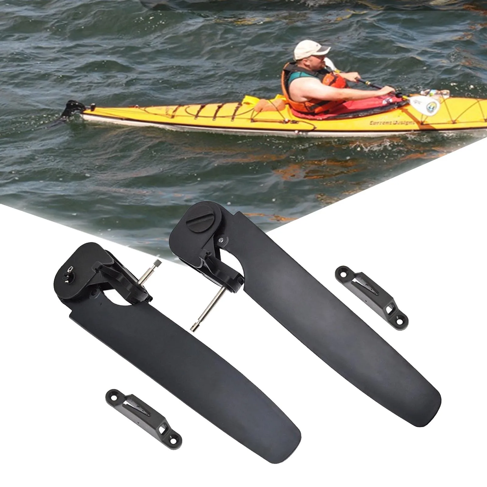 Kayak Rudder High Quality Black Kayak Tail Rudder Rudder Stainless Steel Fishing Canoe Boat Rudder Marine Rudder Accessories